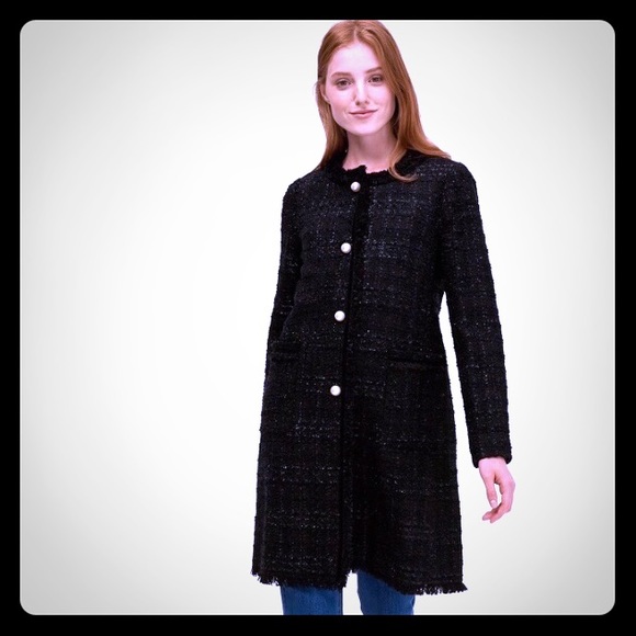 Kate Spade Pearl Button Sparkle Tweed 